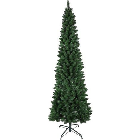 Albero di Natale Slim Pino Verde Innevato 180/210CM Superfolto Realistico  180 Cm Verde