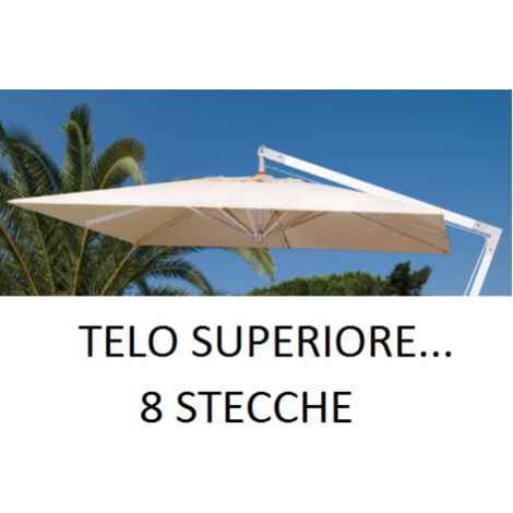 TOP TELO RICAMBIO OMBRELLONE DECENTRATO ALLUMINIO 3x3 CON AIRVENT ECRU 235 GR/MQ (1/3)