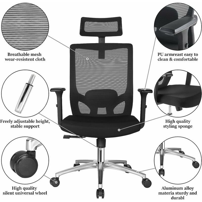 Unterstützung ergonomische atmungsaktive Schreibtisch Bürostuhl Kopfstütze  Kopfstütze für Bürostuhl für Kopf Bürostuhl - AliExpress