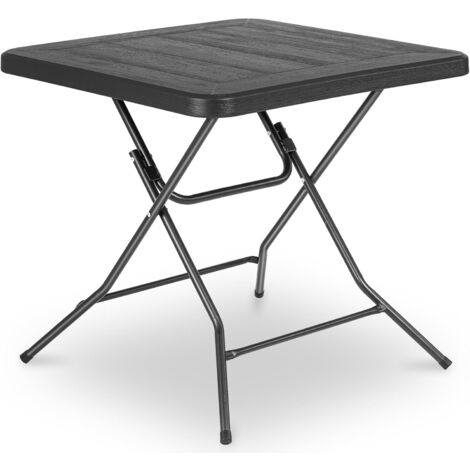 Gartentisch Klapptisch Tragbarer Campingtisch aus HDPE-Material, Stahlrahmen, wetterbeständig, Max. Belastung 50 kg, 80 x 80 x 74 cm