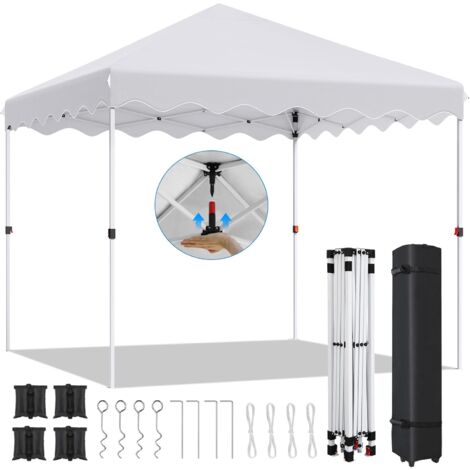 LIFERUN Pavillon 3x3m,One Push Faltpavillon Wasserdicht Stabil,Pop up Faltbar Gartenzelt mit 420D Oxford,Partyzelt UV Schutz 50+,Gartenpavillon Höhenverstellbar,Zelt mit Rolltragetasche für Camping,He (1/5)