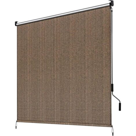 1 Stück Vertikalmarkise, Vertikaljalousie, HDPE-Balkonmarkise (120 x 180 cm, Braun)