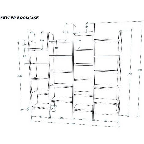 Estantería Labirent - Muebles, Ahorra Espacio - Estantería, Estante para  Libros - Salón, Dormitorio, Oficina - Blanco en Tablero de