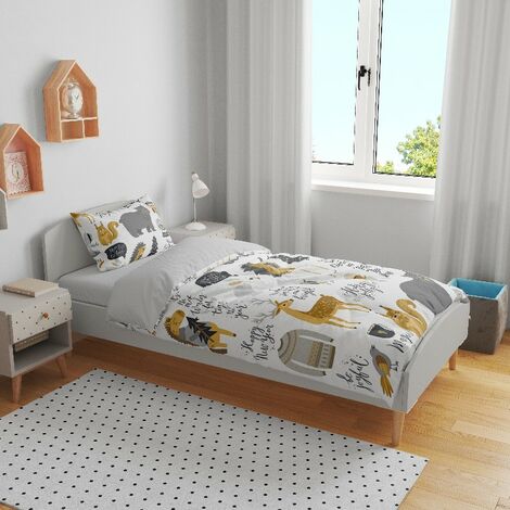 Habitación infantil nórdica en gris