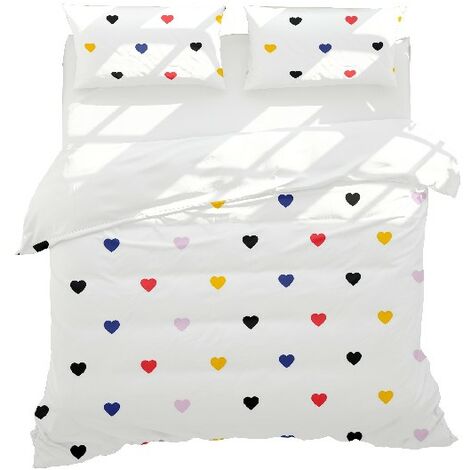 Funda Nórdica Corazones A Cama 90 Cm Cool Kids