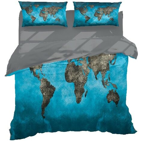 Funda de almohada azul de algodón y poliéster clásica para cama de 90 cm.  Compra mínima