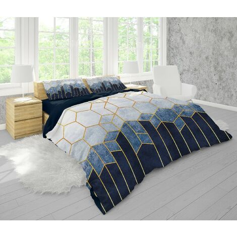 Juego de ropa de cama para adultos Funda nórdica con cremallera Conjuntos  de funda nórdica geométrica