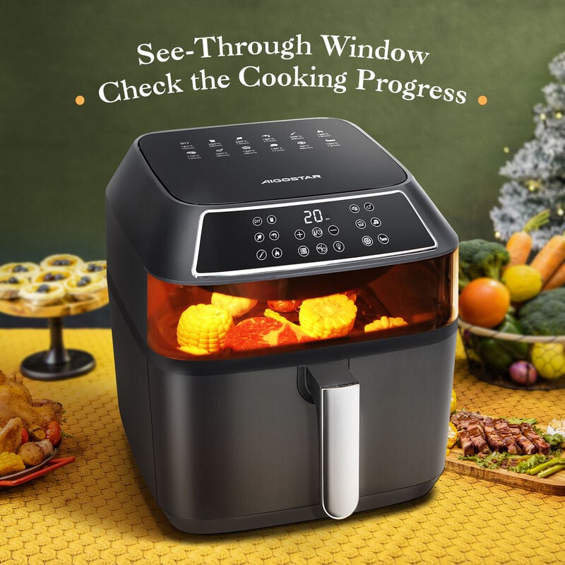Aigostar Smart WiFi 7L Air Fryer Oven with Recipes Cookbook, 1900W, 8 –  Infyniti Home