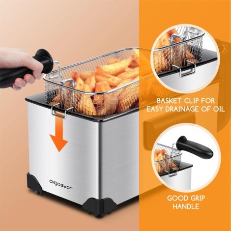 Aigostar Deep Fryer Electric Deep Fat Fryers With Baskets 3 Liters Capacity  for sale online