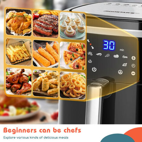 Aigostar 7L Air Fryer with Recipes, 1900W Large Air Fryers Oven