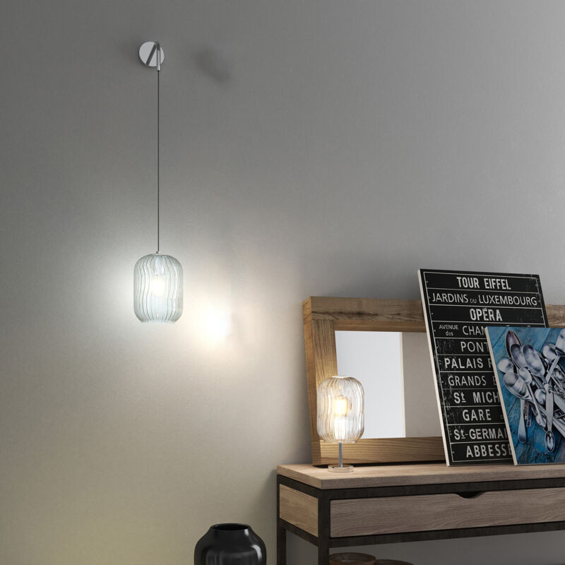 Applique Esterna Brilliant AG Tyler - Metallo E Vetro, 60W, Attacco E27, Colore Titanio