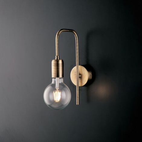 Applique in ferro bronzato spazzolato 1 luce Polish