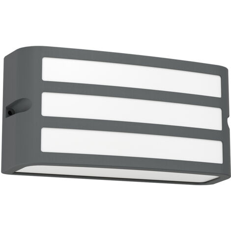 Applique Esterno Contemporanea Camarda Alluminio Grigio 1 Luce E27 (1/6)