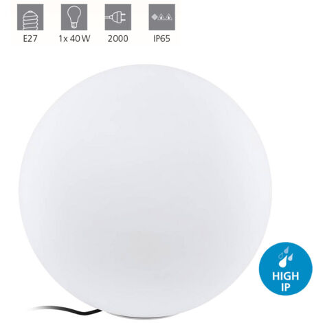 Sfera Esterno Contemporanea Monterolo Policarbonato Bianco 1 Luce E27 50Cm (1/5)