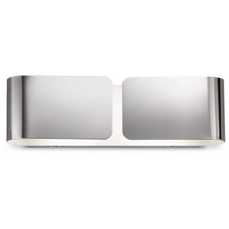 Applique Contemporanea Clip Metallo Cromo 2 Luci E27