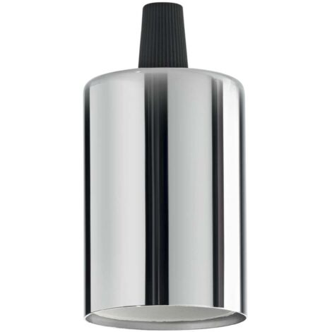 Portalampada Alluminio Cromo 1 Luce E27 Liscio (1/4)