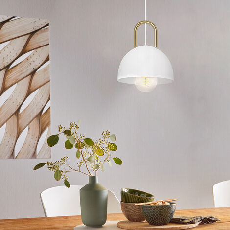 Lampadario legno e ceramica 1 luce