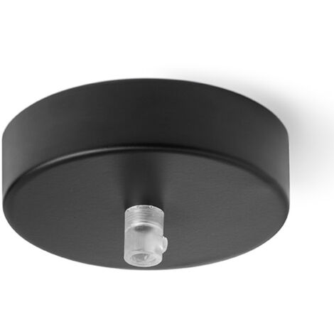 Rosone In Metallo Nero Opaco D10Cm