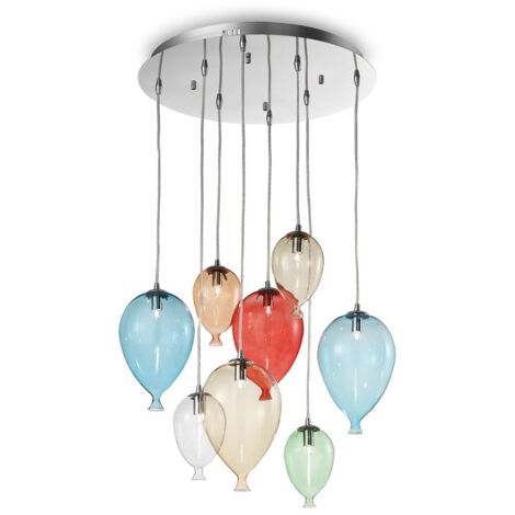 Sospensione Moderna Clown Metallo Multicolor 8 Luci G9 3W 3000K Luce Calda
