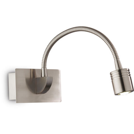 Applique Moderna Dynamo Metallo Nickel Flessibile Led 3W 4000K