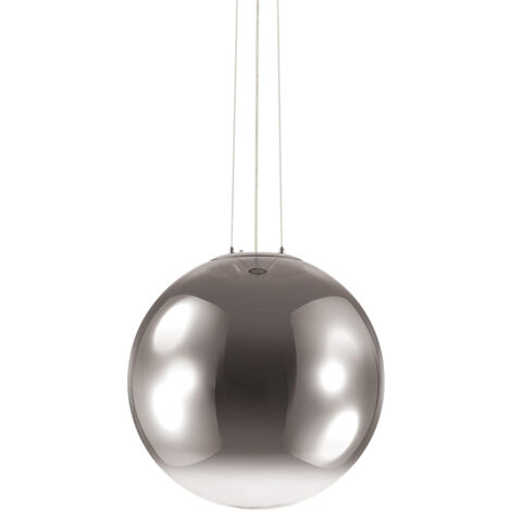 Sospensione Moderna Mapa Vetro Cromo Sfumato 1 Luce E27 D50Cm (1/3)