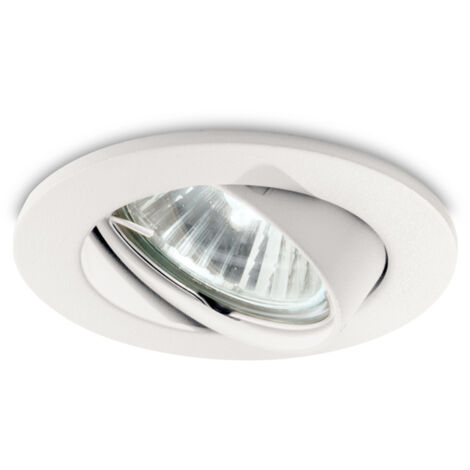 3 Faretti Ad Incasso Swing Metallo Bianco 1 Luce Gu10 (1/2)