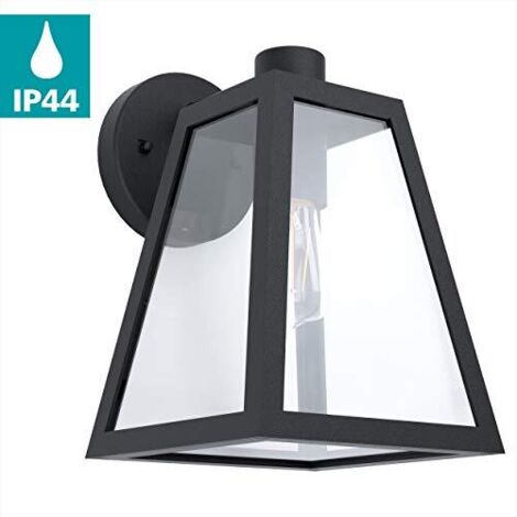 Applique Esterno Contemporanea Mirandola Alluminio Nero E27 (1/3)