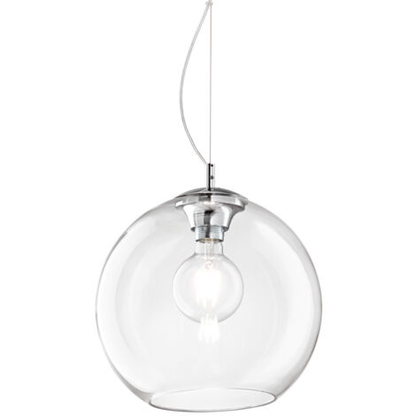 Sospensione Moderna Nemo Metallo Trasparente 1 Luce E27 D30Cm