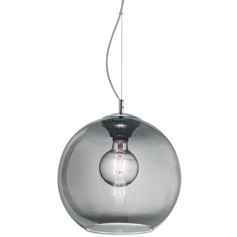 Sospensione Moderna Nemo Metallo Fumè 1 Luce E27 D30Cm