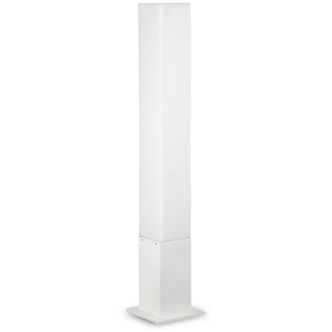 Palo Da Esterno Quadrato Moderno Edo Alluminio-Materie Plastiche Bianco Gx53