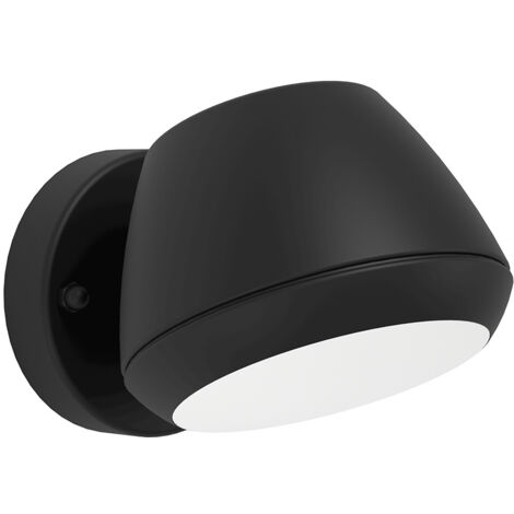 Applique Esterno Moderna Nivarolo Acciaio Nero Policarbonato Bianco Gu10 (1/3)