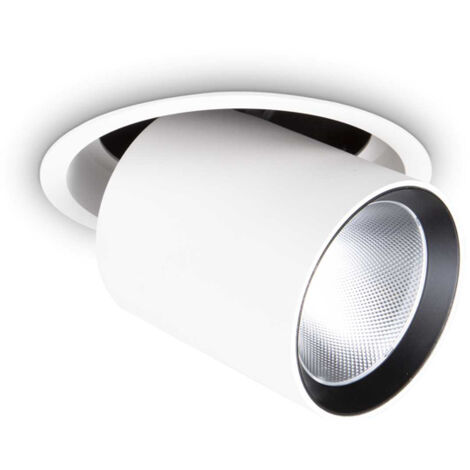 Faretto Tubolare Moderno Nova Alluminio Bianco Led 30W 4000K Luce Naturale