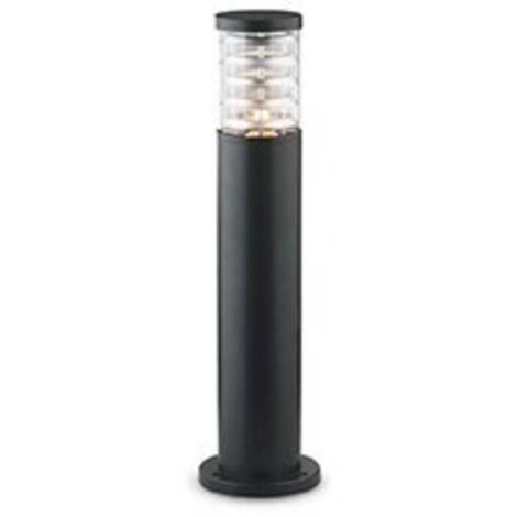 Piantana-Palo Da Esterno Moderna Tronco Alluminio Nero 1 Luce E27 H60Cm