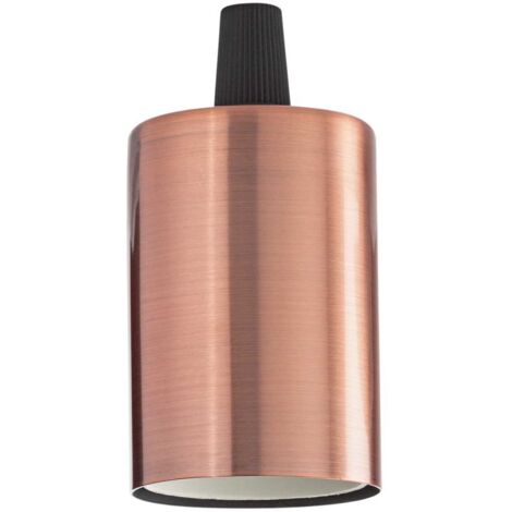 Portalampada Metallo Rame 1 Luce E27 Liscio
