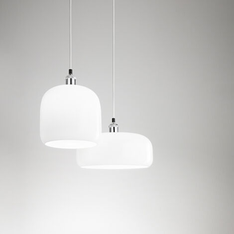 Paralume Bell In Bianco Crema, Tessuto Strutturato In Cotone/Polyester, Per Lampade Con Supporto Ad Arpa, 17x33x25.4 Cm - 3