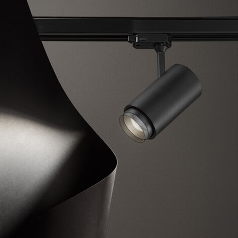Faretto LED Su Binario Monofase 30W Nero – Orientabile, Luce Naturale 4000K, 2700 Lumen, Per Interni