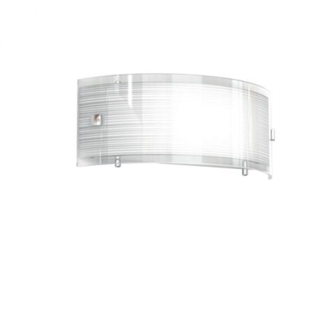 Applique Contemporanea Linear Metallo E Vetro Bianco 1 Luce E27 30Cm (1/5)