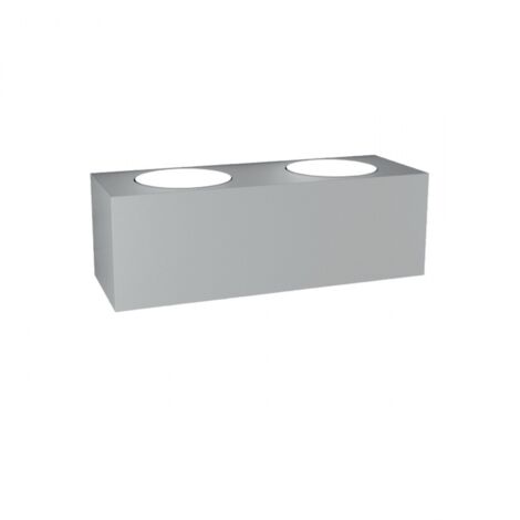 Applique Moderna Eccentric Metallo Grigio 4 Luci Gx53 Biemissione