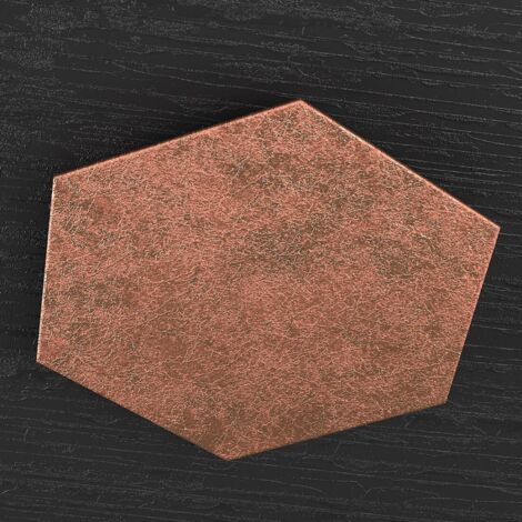 Plafoniera Industrial-Minimal Decorativa Hexagon Metallo Foglia Rame
