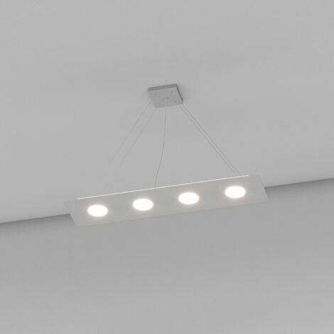 Led Lampadario Per Scale,Moderna Rettangolo Lampadari A Sospensione Regolabile In Altezza,Lampadario Soggiorno A Dimmerazione Infinita Con Telecomando,Lampadari Per Villa Duplex Foyer 4 Luci