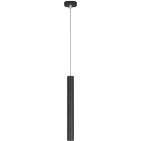 Sospensione Moderna Round Tube Metallo Nero 1 Luce Gu10 (1/4)