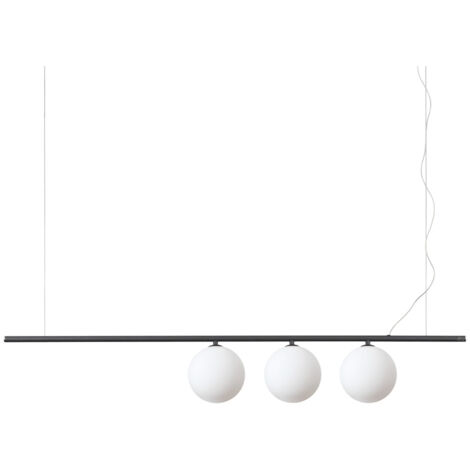 Sospensione Contemporanea Perline Metallo Nero 3 Luci G9 3W 3000K Luce Calda (1/2)