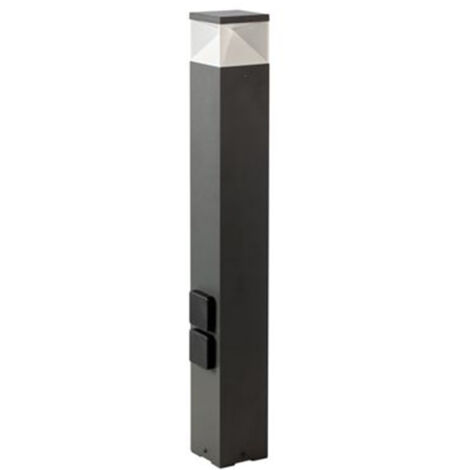 Paletto Alto Moderno Diamond Con Prese Alluminio Grafite 12W Led 3000K (1/2)