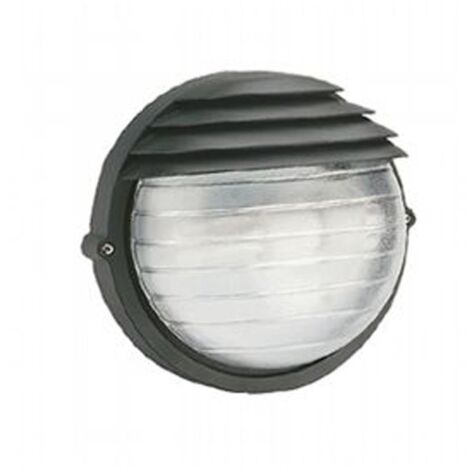 Lampada Applique Tonda Grande Colore Nero per Esterno Linea Palpebra Sovil