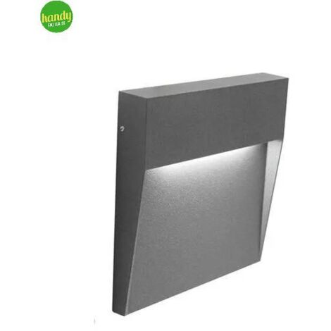 Segnapasso Moderno Geo Square Alluminio Grafite 6W Led 4000K (1/2)