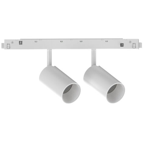 Proiettore Regolabile Ego Alluminio Bianco 2 Luci Led 16W 3000K 1-10V