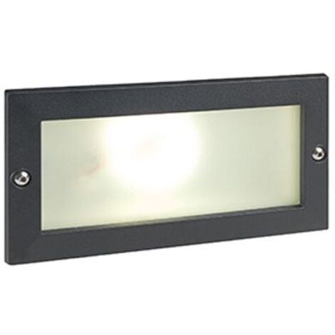 Segnapasso Esterno Incasso Aperto Escape Alluminio E Vetro Nero Led 10W 3000K (1/4)