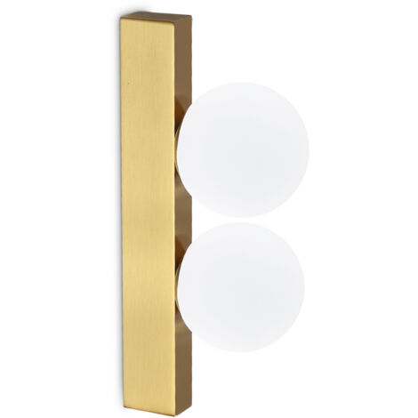 Applique Da Parete Contemporanea Ping Pong Metallo Ottone Led 6W 3000K Ip20