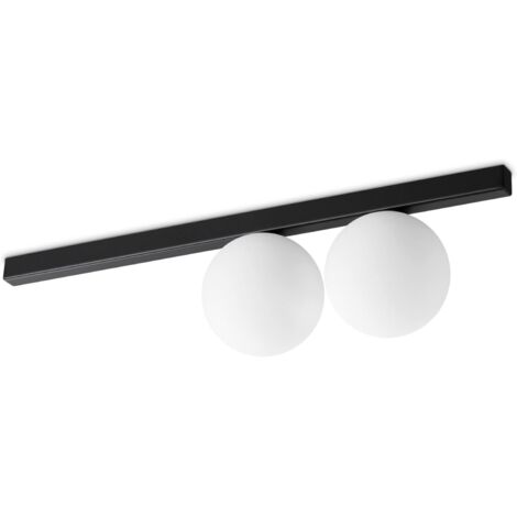 Plafoniera Contemporaneo Binomio Metallo Nero 2 Lucig9 4W 3000K Ip20