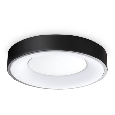 Plafoniera Contemporanea Planet Metallo Nero Led Integrato 17W 3000K Ip20